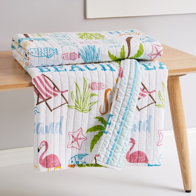 Beach Days Throw One Quilted Throw Levtex Home