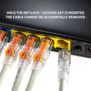 NTW 1 ft. Lockable CAT6 Patented net-Lock Network RJ45 Patch Cable and Snagless Red NL-U6K-001RD