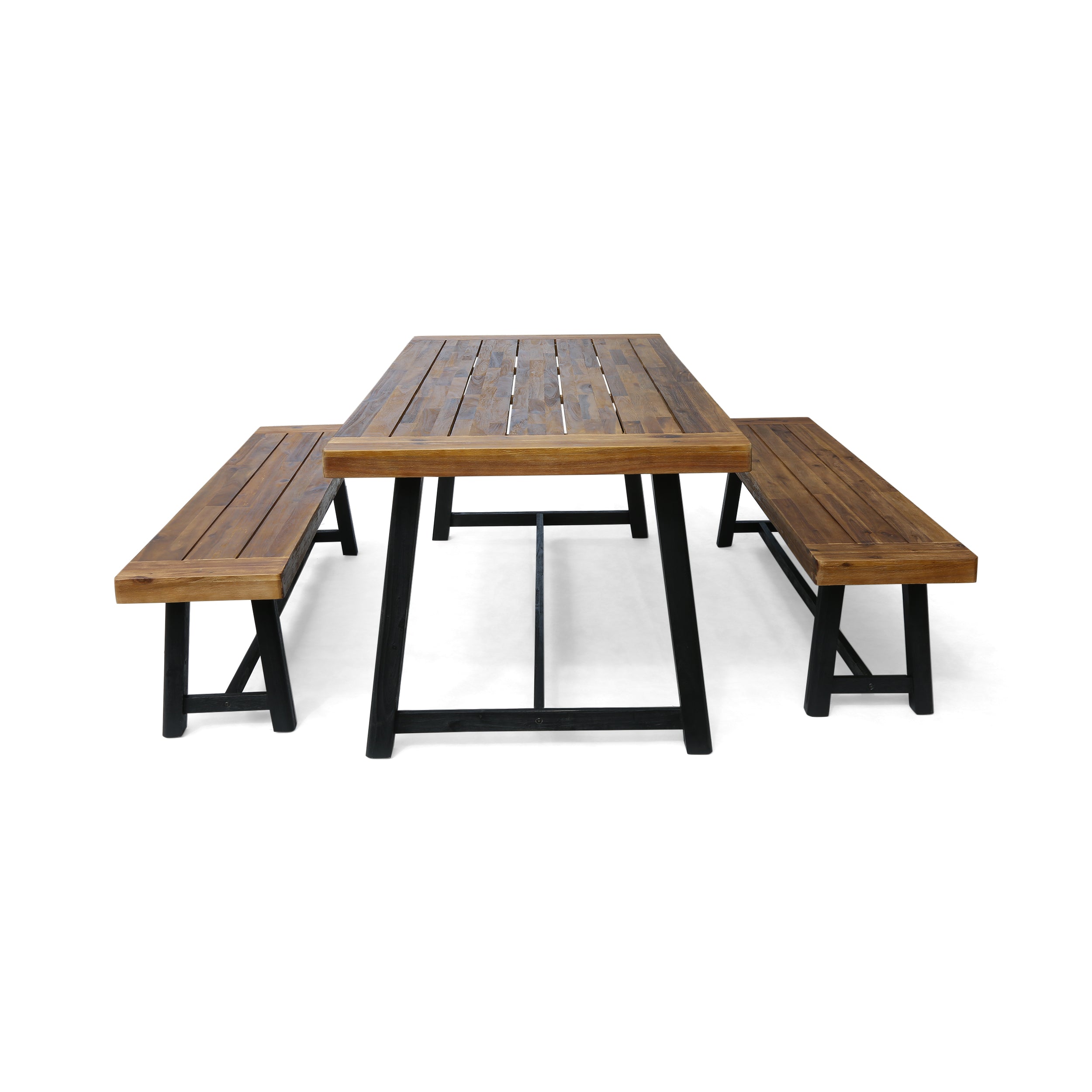 Weir Outdoor Acacia Wood Picnic Set