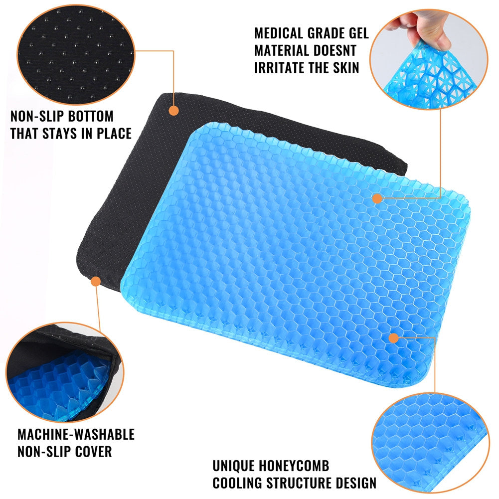 Yajuhoy Gel Seat Cushion， Cooling Thick Honeycomb Design for Office Chair