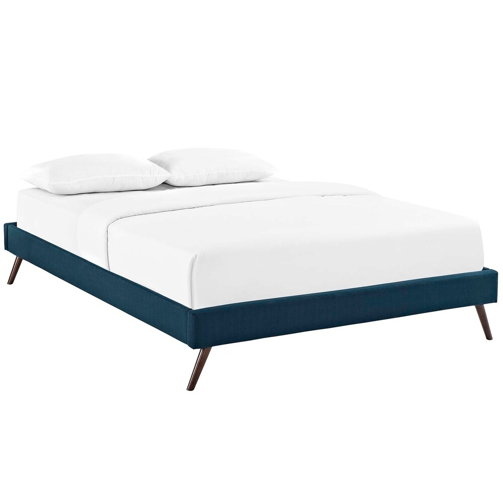 Loryn Upholstered Full Platform Bed Frame With Wood Slat Support