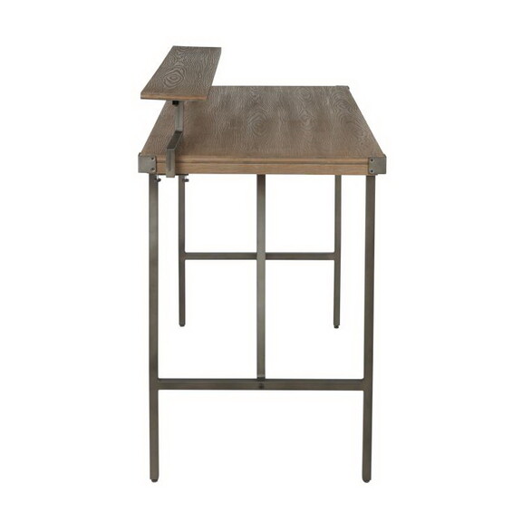 Gia Industrial Counter Table in Antique Metal and ...