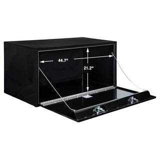 Buyers Products Company 24 in. x 24 in. x 48 in. Gloss Black Steel Underbody Truck Tool Box 1704310