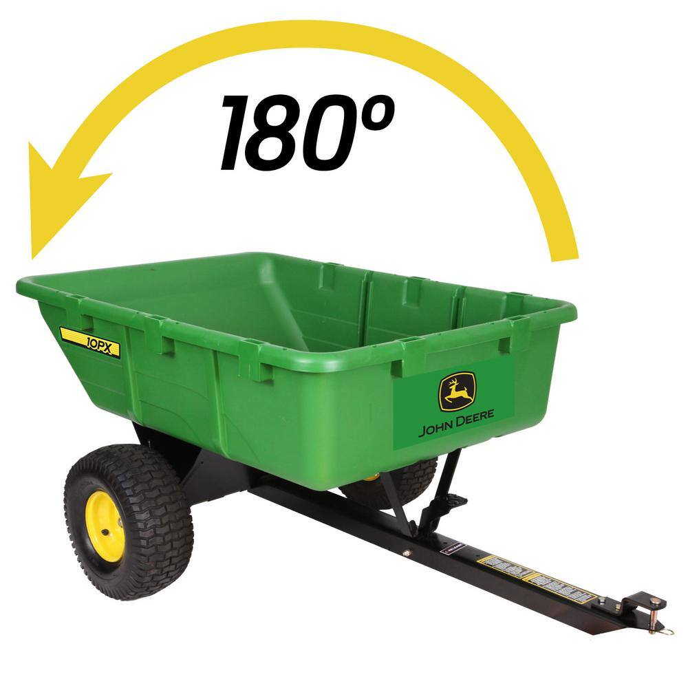 John Deere 650 lbs. 10 cu. ft. Poly Cart with 180 Full Dump PCT-10PXJD