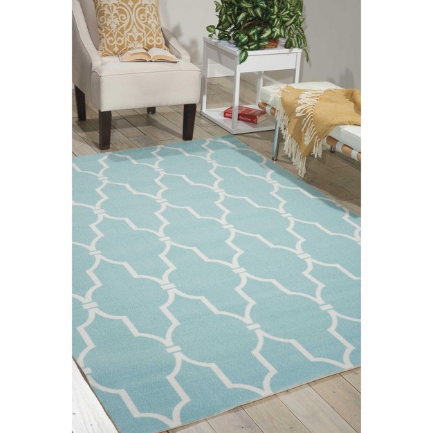 Nourison Home amp Garden Aqua Indoor outdoor Area Rug