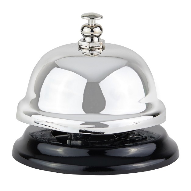 Juvale 4 Pack Mini Call Bell For Front Desk Hotel Service Kitchen Counter Restaurants silver 2 5x2 In