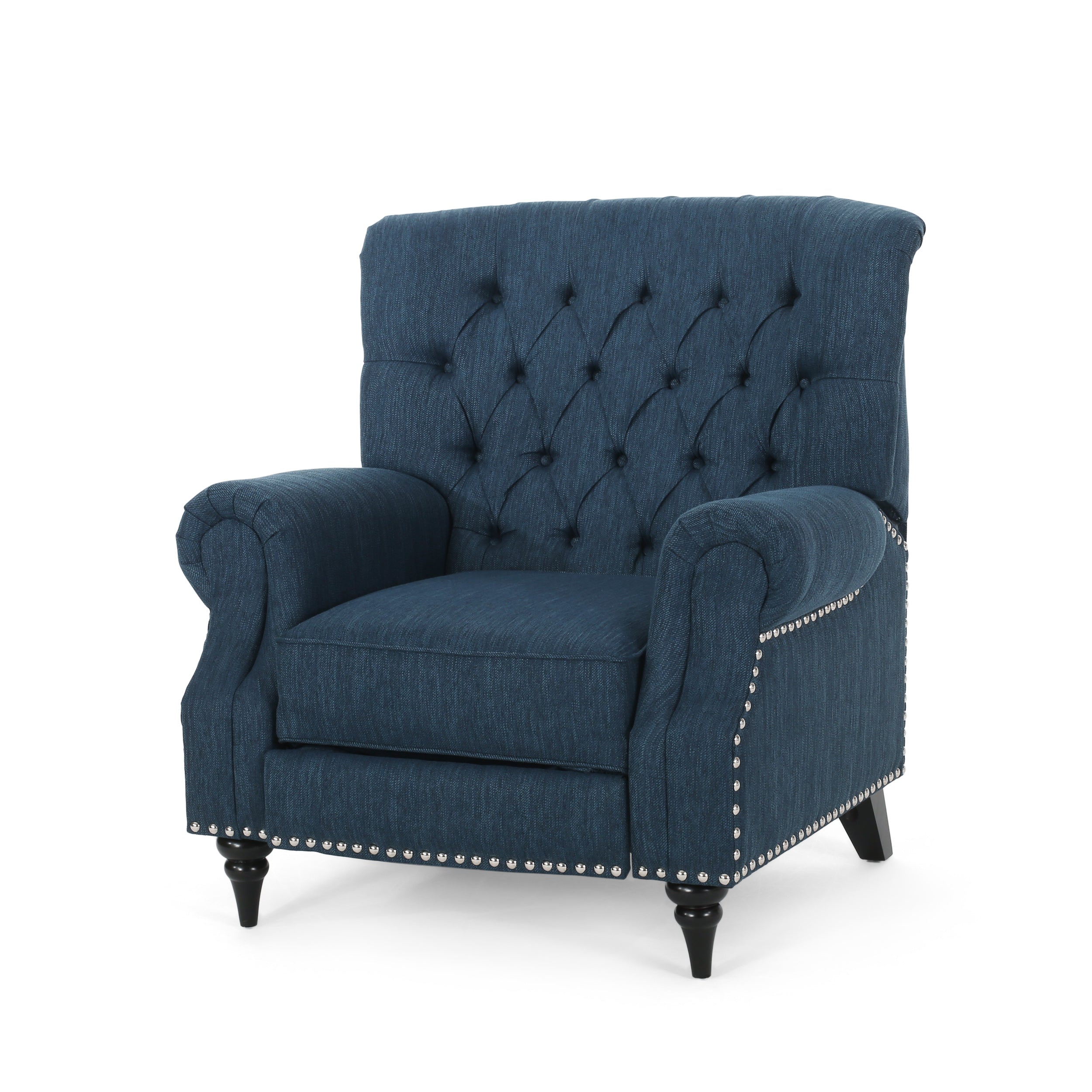 Chatau Contemporary Tufted Recliner with Nailhead Trim