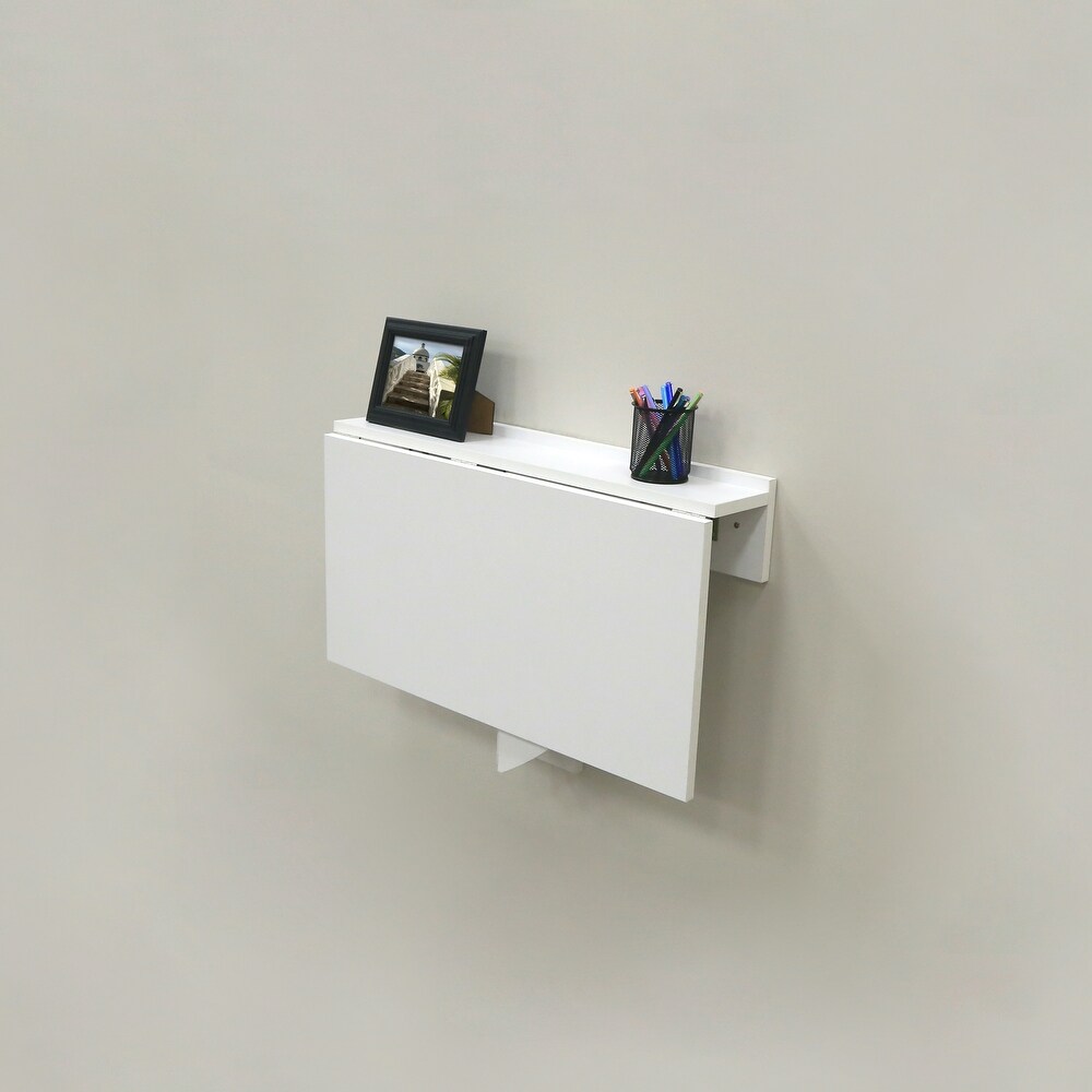 30 inch White Wall Mounted Desk