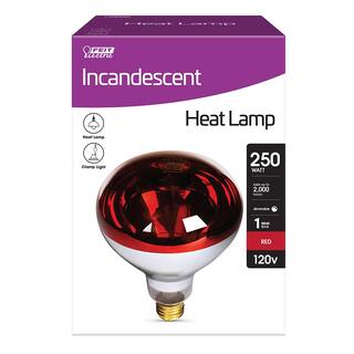 Feit Electric 250-Watt Red BR40 Dimmable Incandescent 120-Volt Infrared Heat Lamp Light Bulb (1-Bulb) 250R40RHDRP