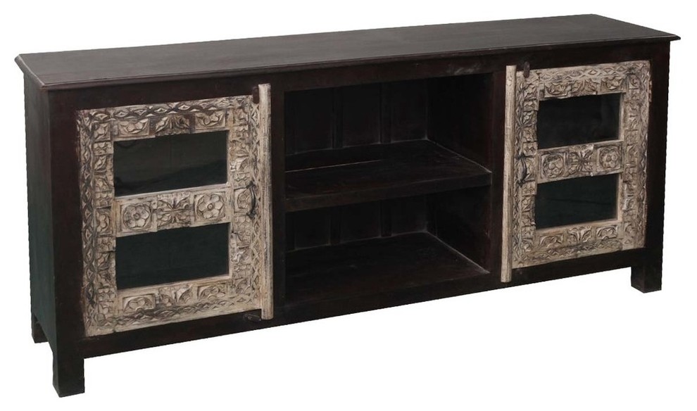 Bement Vintage TV Stand for 70 Inch TV   Farmhouse   Entertainment Centers And Tv Stands   by Sierra Living Concepts Inc  Houzz