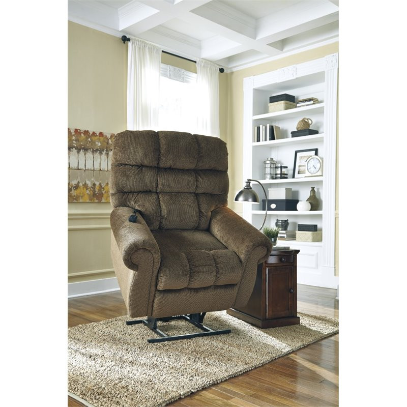 Bowery Hill Power Lift Recliner in Truffle   Transitional   Recliner Chairs   by Homesquare  Houzz