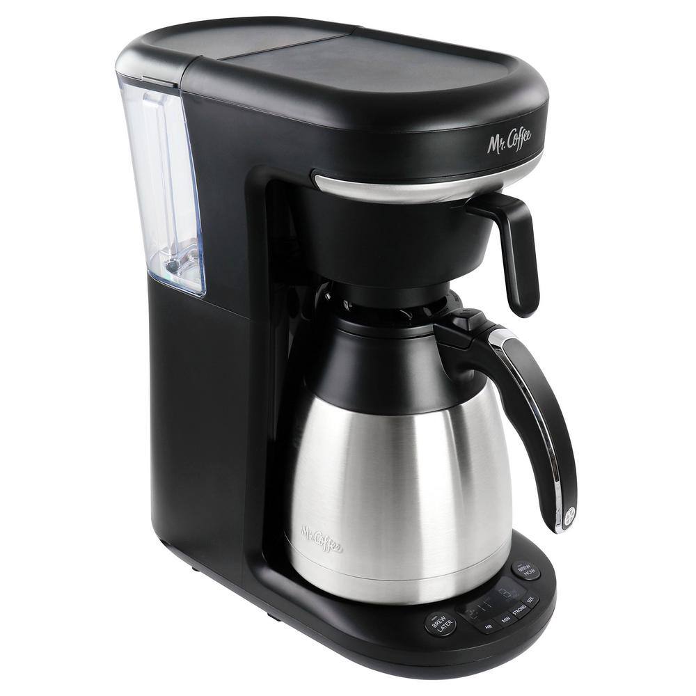 Mr. Coffee Programmable Single Serve and 10 Cup Coffee Maker in Black 985120290M