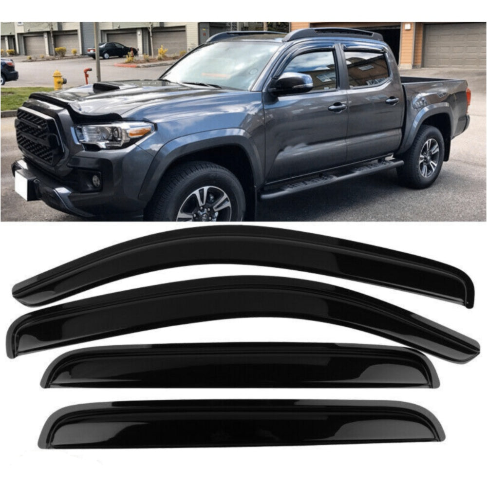 For Toyota 2016-22 Tacoma Double Cab Window Visor Rain Deflector Guard 4Pcs Set