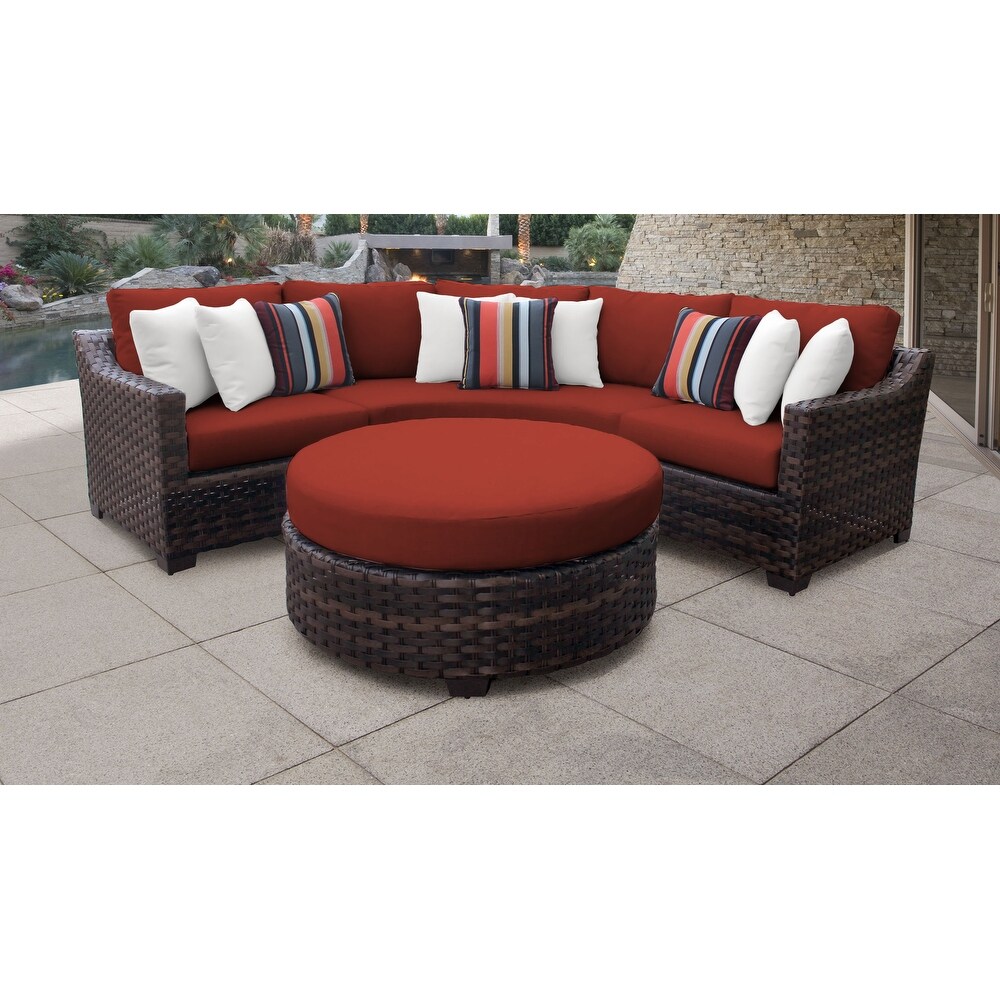 Kathy Ireland River Brook Wicker 4 piece Outdoor Patio Set
