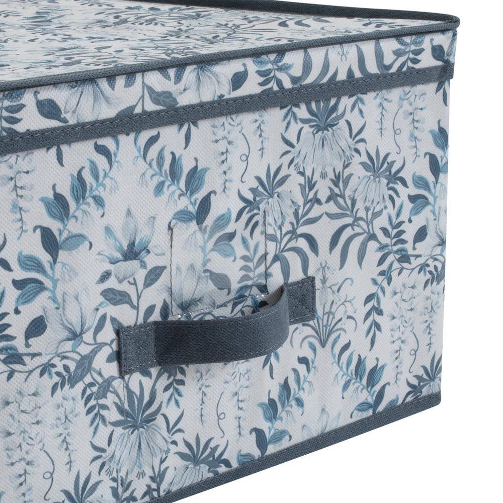 Laura Ashley 11 Gal. Jumbo Storage Box in Parterre Blue LA-95822