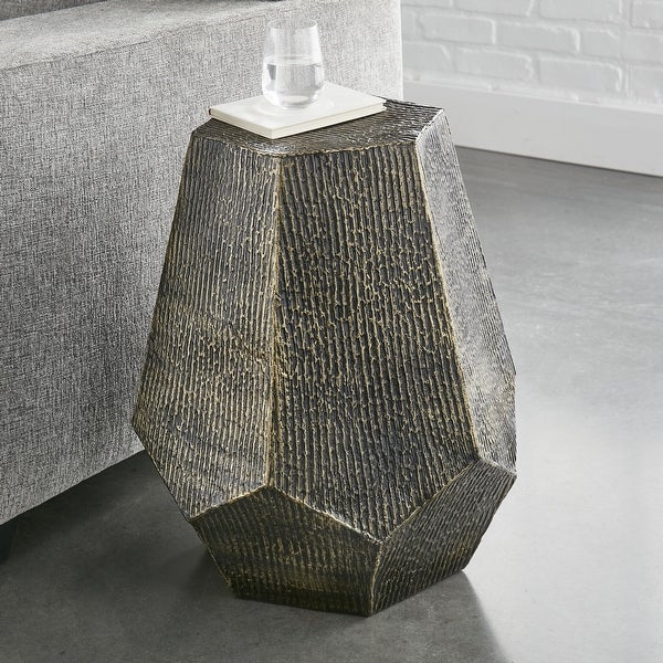 The Curated Nomad Divo Geometric Shaped End Table