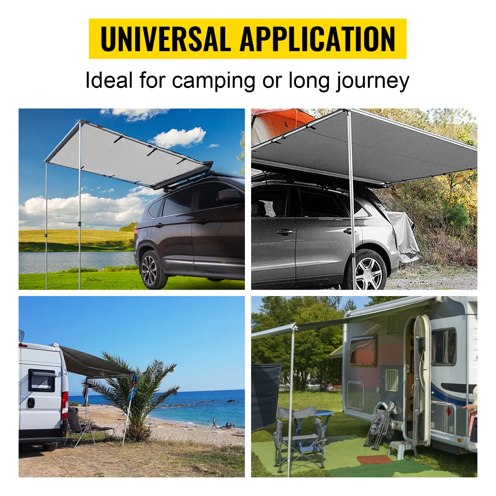 Wholesale Offroad Canopy Waterproof UV50+ Sunshade Rooftop Tent 4x4 4wd Car Side Awning Camping Tent