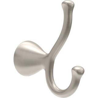 Delta Arvo J-Hook Double Towel Hook in Spotshield Brushed Nickel ARV35-DN