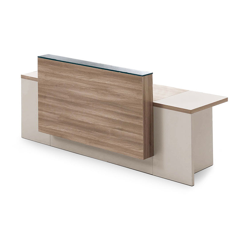 CONELLI Reception Desk  2.4M - Light Walnut