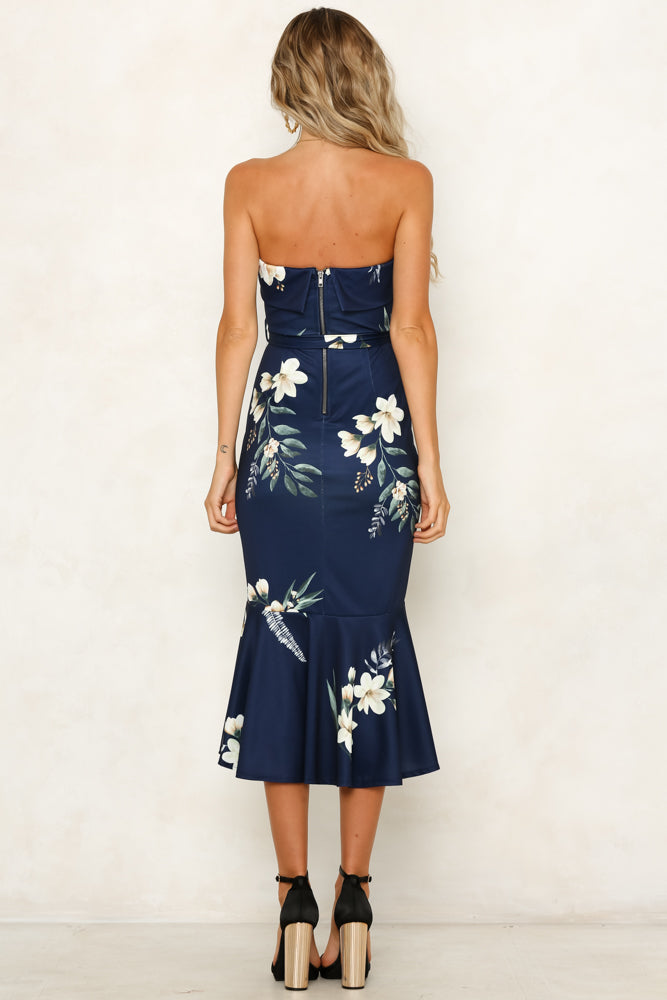 Heart In Hudson Midi Dress Navy