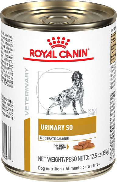 Royal Canin Veterinary Diet Adult Urinary SO Moderate Calorie Thin Slices In Gravy Canned Dog Food