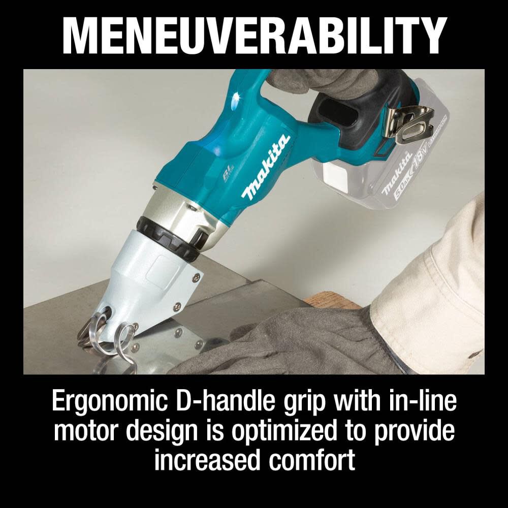 Makita 18V LXT Straight Shear Kit Lithium Ion Brushless Cordless 14 Gauge XSJ03Z from Makita