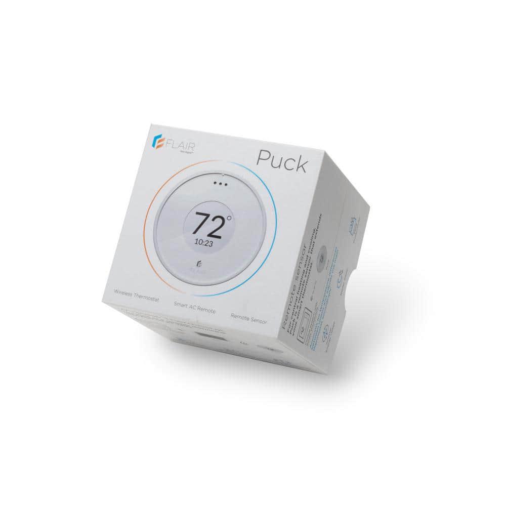 FLAIR Puck WiFi Wireless Thermostat Sensor in Pearl White