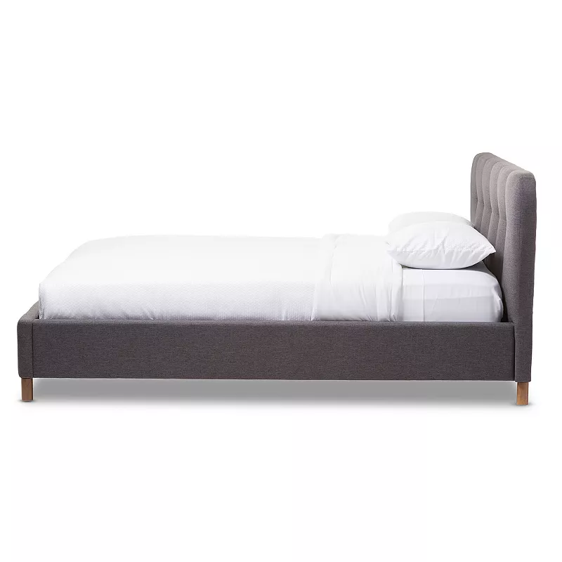 Baxton Studio Germaine Mid-Century Modern Tufted Platform Bed