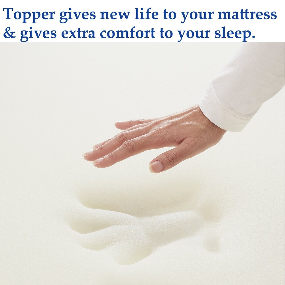 Onetan 1 inch/2 Inch Foam Topper Adds Comfort to Mattress.