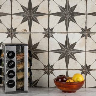 Merola Tile Kings Star Nero 17-58 in. x 17-58 in. Ceramic Floor and Wall Tile (10.95 sq. ft.Case) FPESTRN