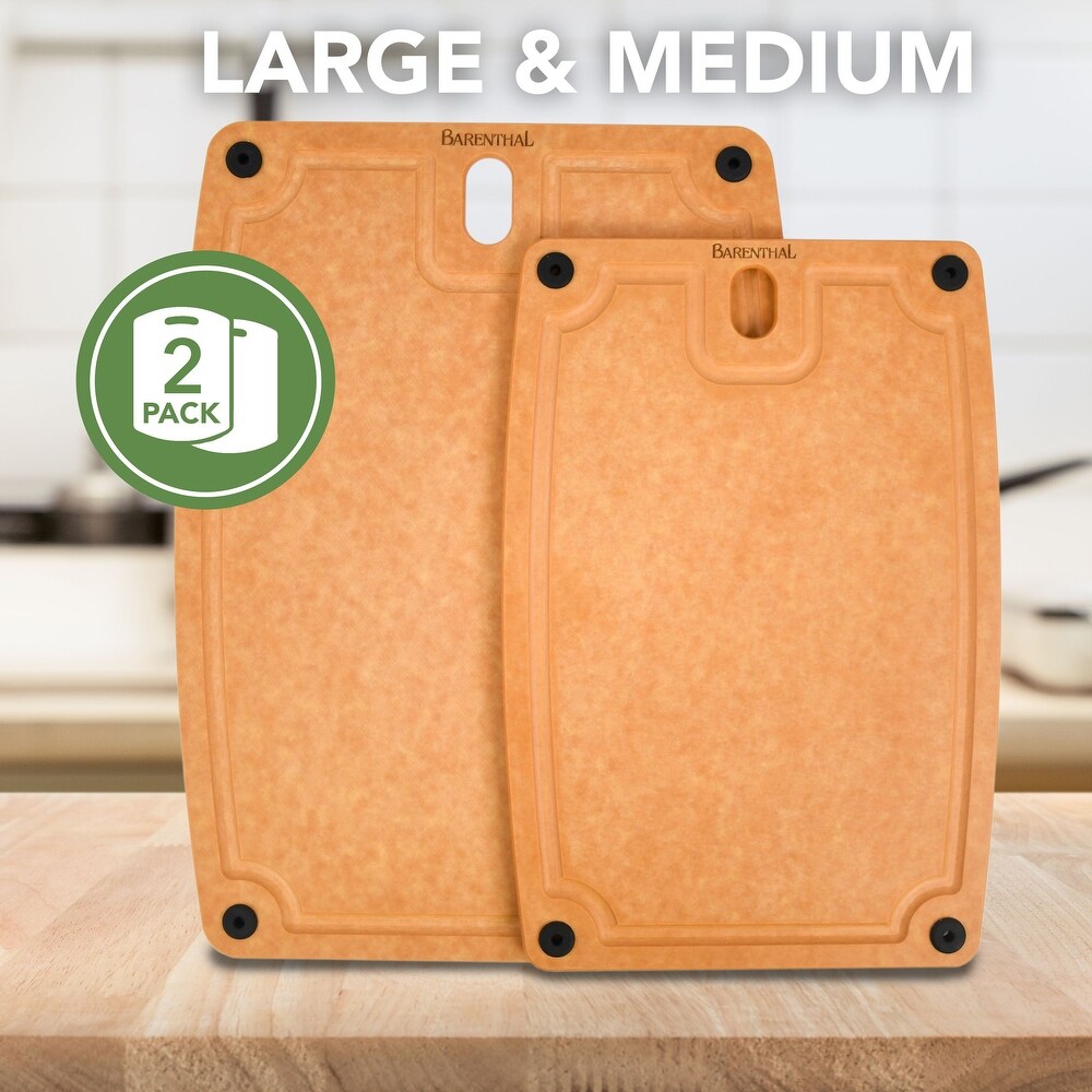 BPA free Eco Composite Reversible Cutting Board Set (2 pc.)   Brown