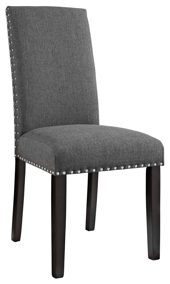 Parcel Dining Side Chair Fabric Set of 2  Gray   Transitional   Dining Chairs   by Beyond Design  ampMore  Houzz