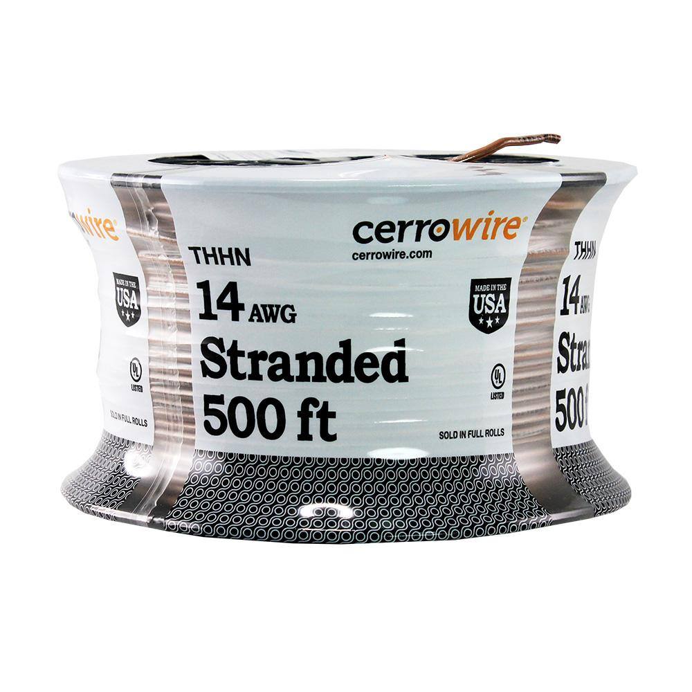 Cerrowire 500 ft. 14 Gauge Brown Stranded Copper THHN Wire 112-3458J