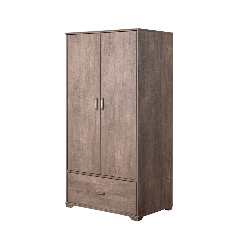 DH BASIC Contemporary Wardrobe Armoire with Bar Pulls by Denhour