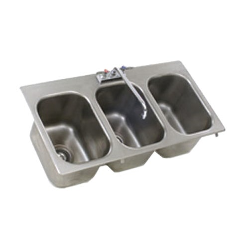 Eagle Group SR10-14-9.5-3 Drop-In Sink， three compartment， 10