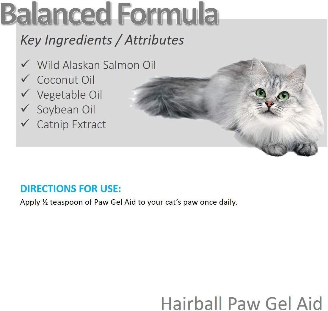 Vet Worthy Hairball Control Salmon Flavored Feline Paw Gels for Adult Cats