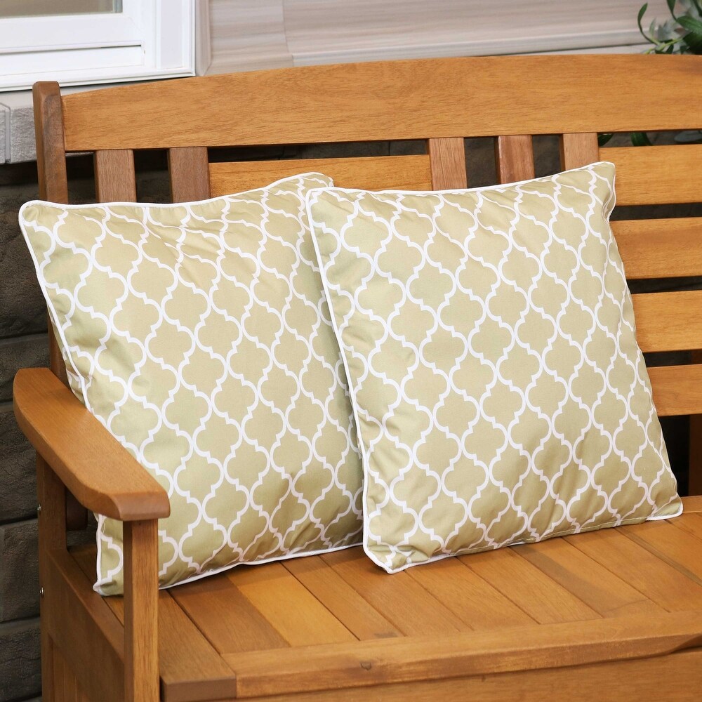 Sunnydaze Polyester Large Round Floor Cushion   Set of 2