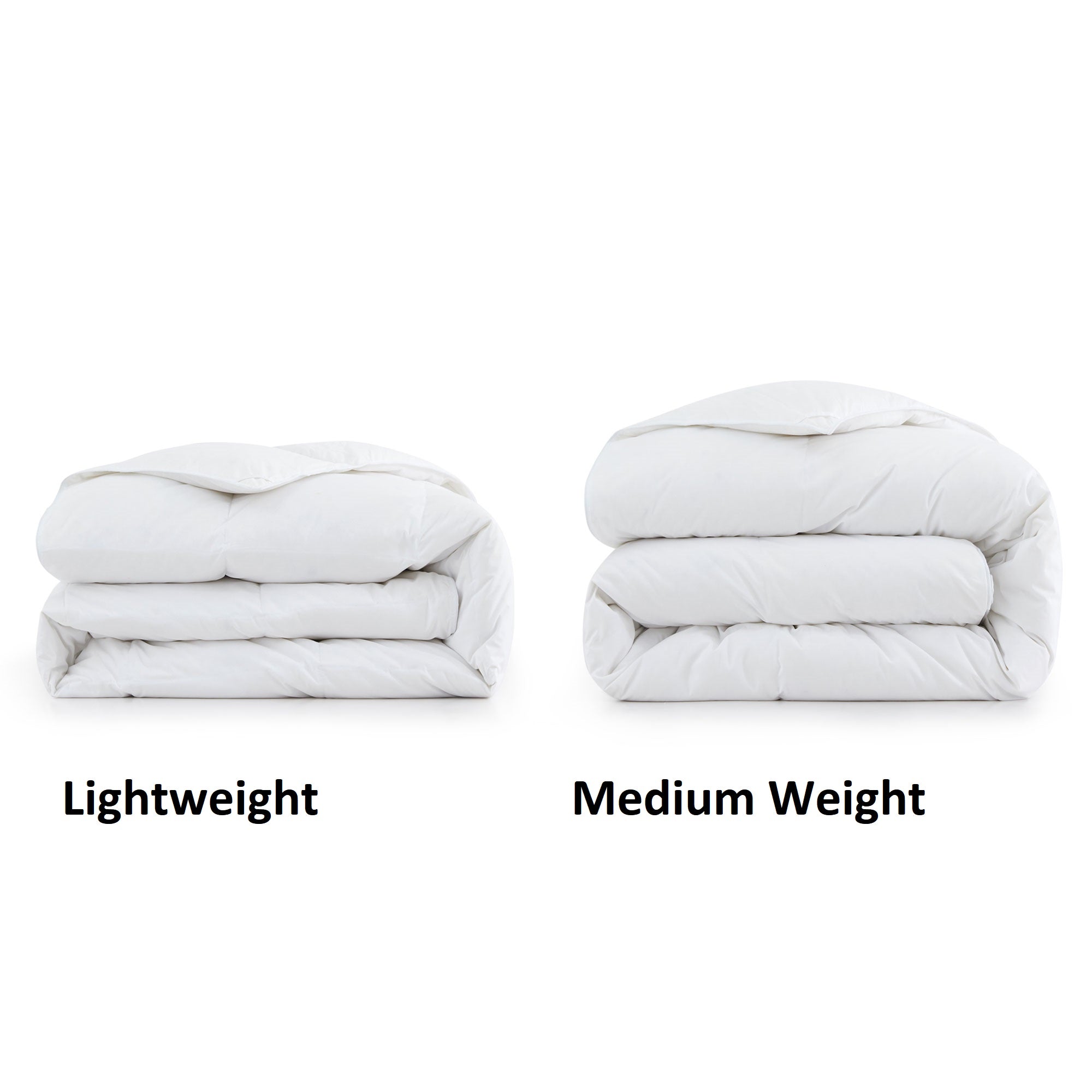 Puredown Lightweight 75% White Down Comforter， Cotton Cover， Twin