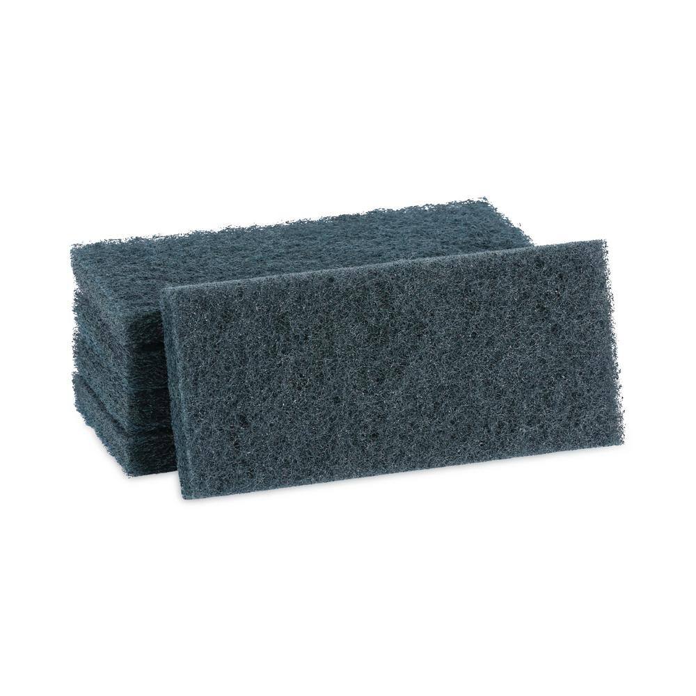 Boardwalk 4 in. x 10 in. Medium-Duty Blue Sponge Pad 20Count BWK402