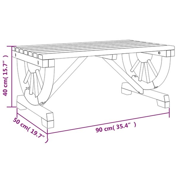 vidaXL Patio Coffee Table Outdoor Garden Balcony Furniture Solid Wood Fir