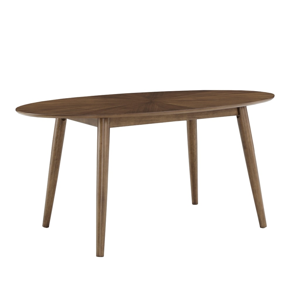 Rondo Mid Century Walnut Oval Dining Table by iNSPIRE Q Modern