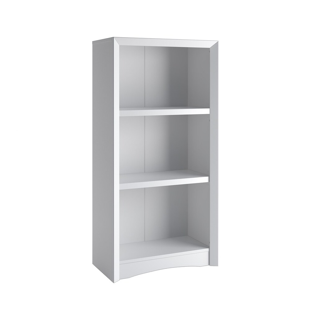 Quadra 47 inch Tall Adjustable Bookcase with Faux Woodgrain Finish