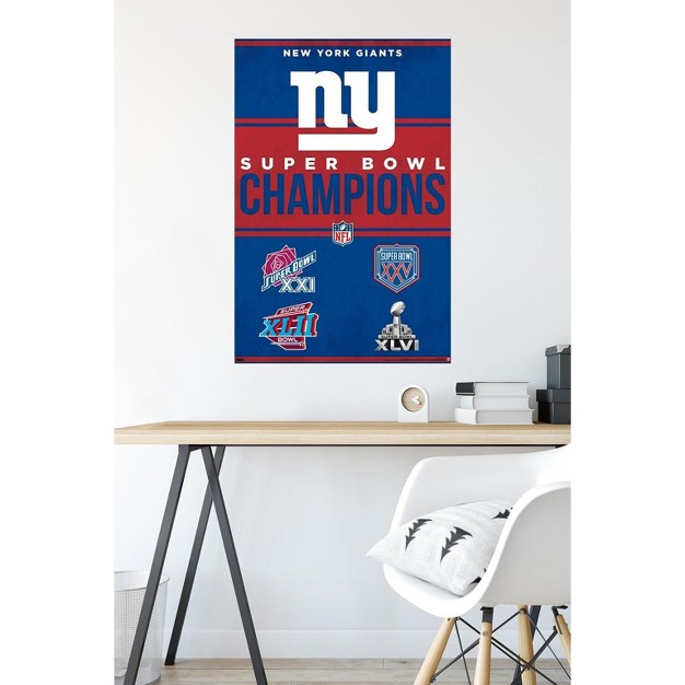 Trends International Nfl New York Giants Champions 23 Unframed Wall Poster Prints