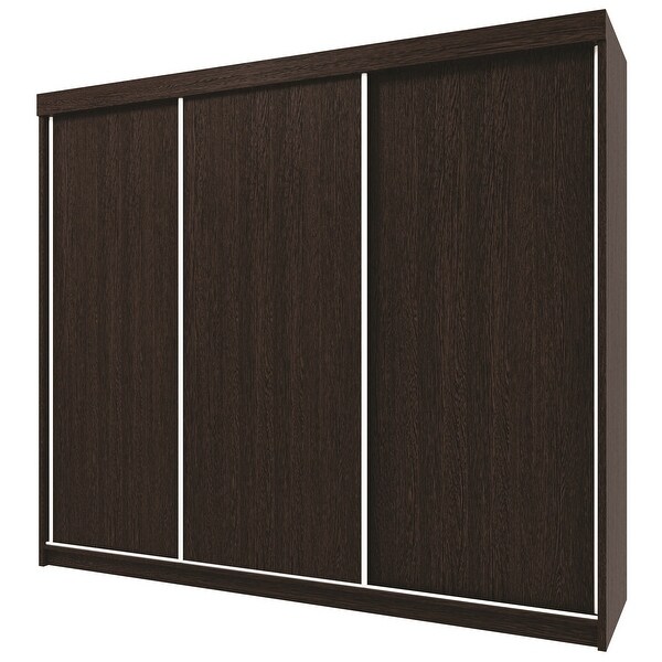 Hicksville Modern Wooden Wardrobe - Armoire - 99 Inch Wide - - 36337942