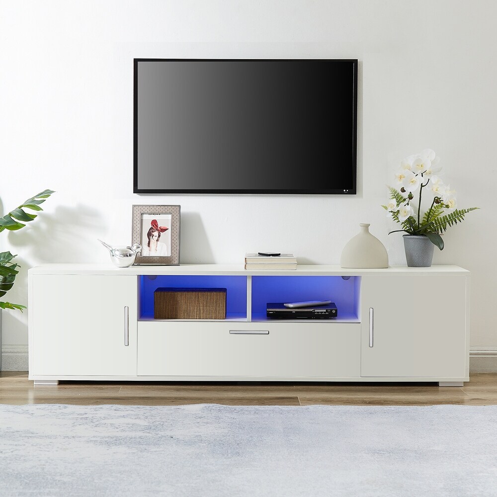 TV Stand Gaming Entertainment Center for Living Room  Television Cabinet Media Console with LED Lights for up to 65\