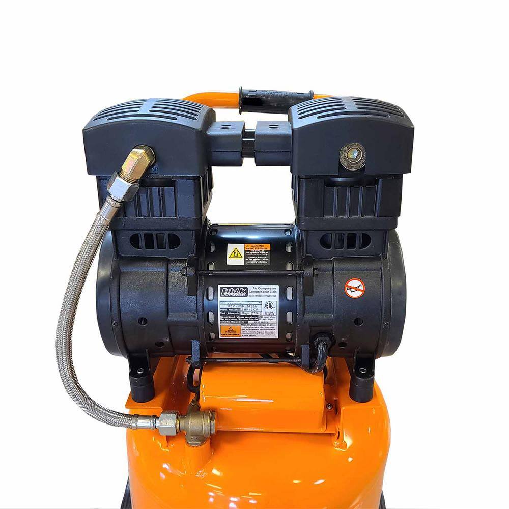 HULK POWER 10 Gal. 2 HP Portable Electric-Powered Vertical Silent Air Compressor HP02P010SS