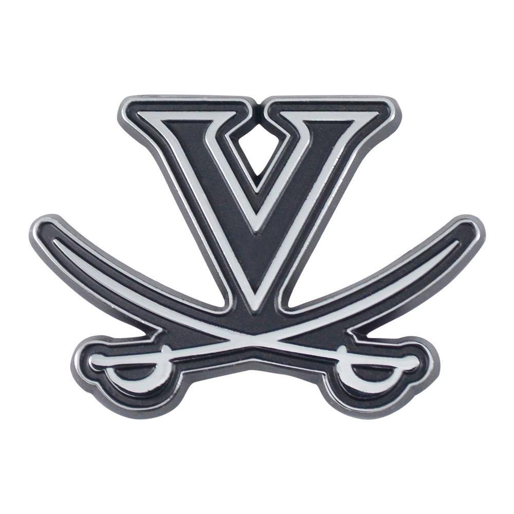 FANMATS NCAA University of Virginia 3 in. x 3 in. Chrome Emblem 21403