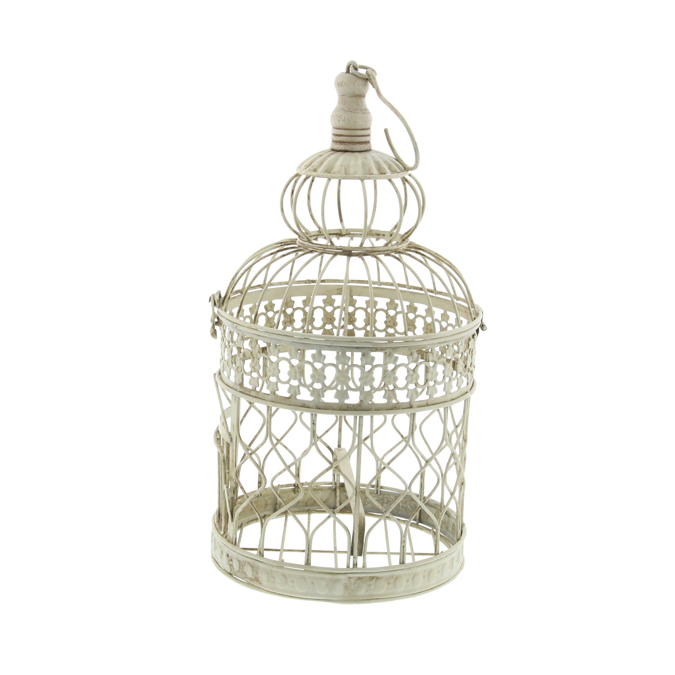 Studio 350 Cream Iron Vintage Birdcage (Set of 2)