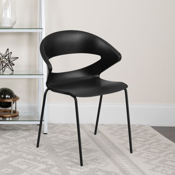 HERCULES Series 440 lb. Capacity Black Stack Chair