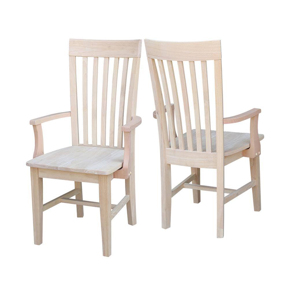 International Concepts Unfinished Wood Mission Dining Chair C-465A